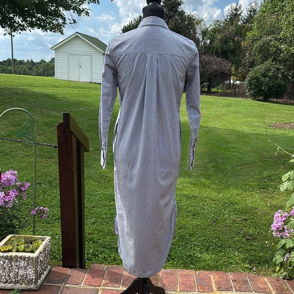 -EVERLANE Midi Cotton Shirt Dress - Bone White/Black Women’s Size 00 - Picture 5 of 15